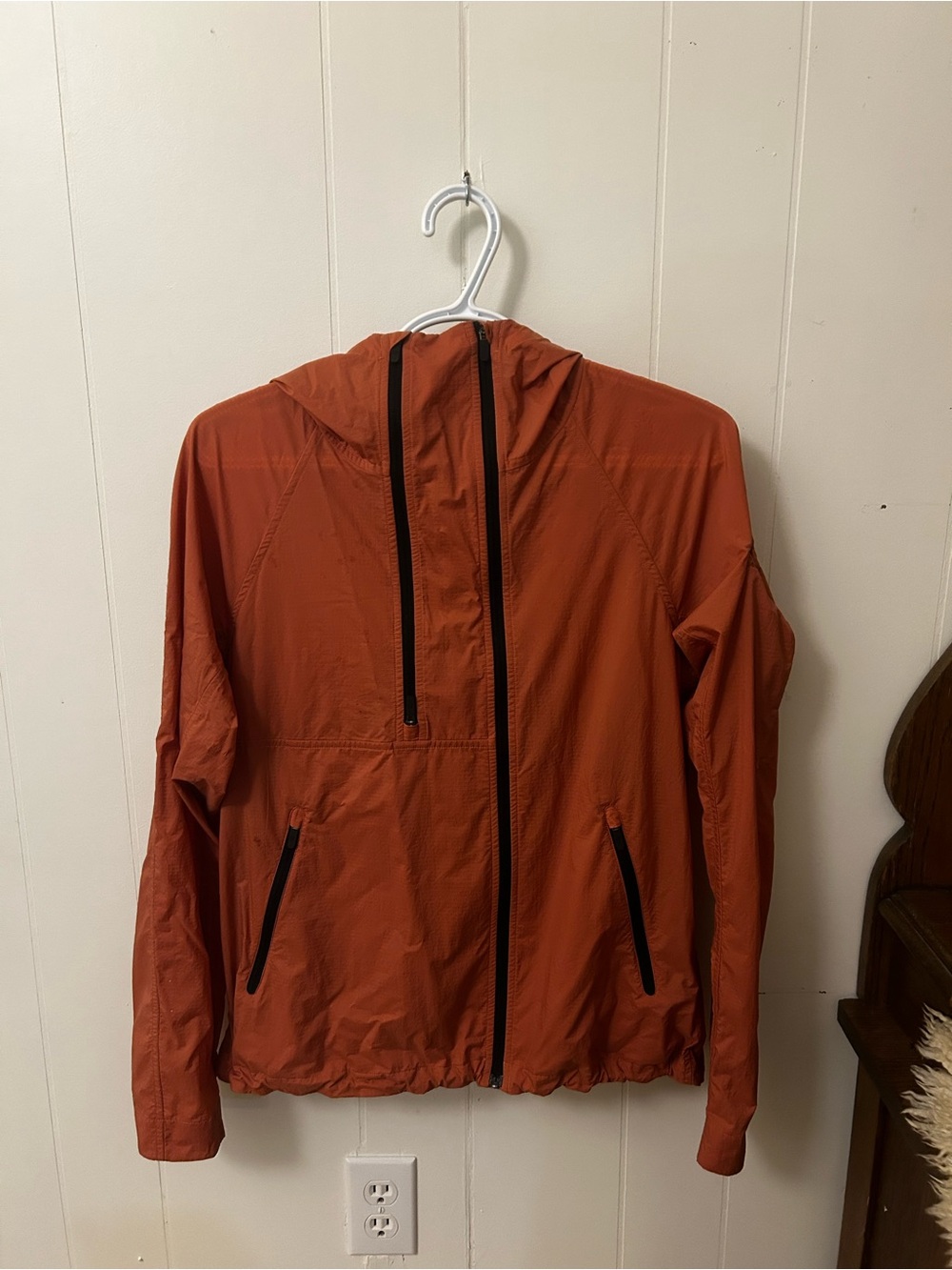 lululemon athletica Rust Hooded Windbreaker Jacket